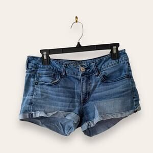 American Eagle Outfitters Shortie Shorts Blue Denim Cutoff Shorts 8 Women’s
